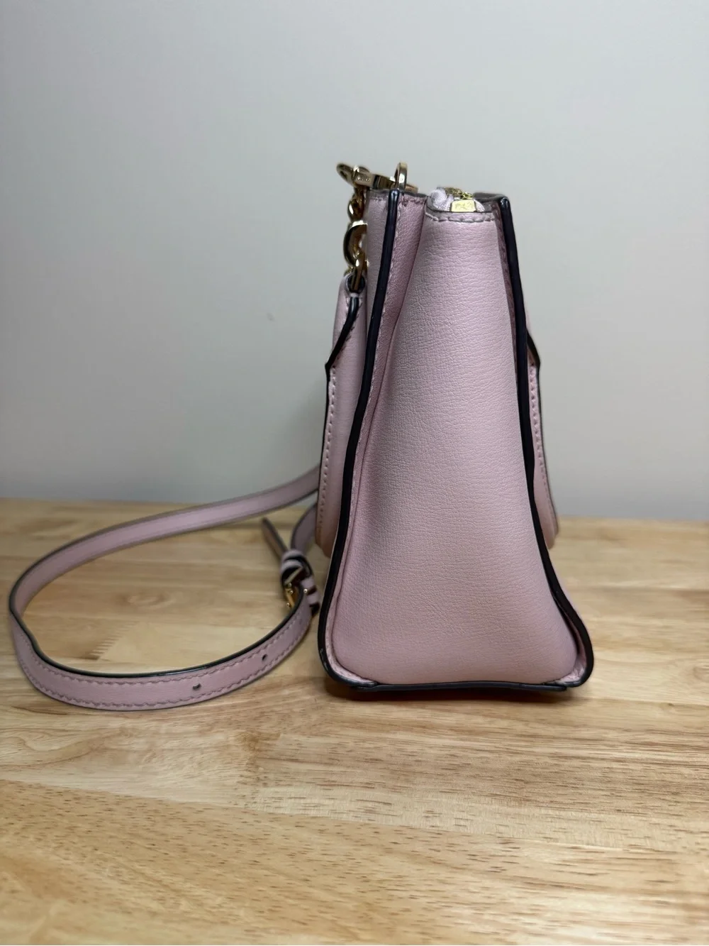 Michael Kors Ellis Small Leather Satchel Blush Pink EUC $298